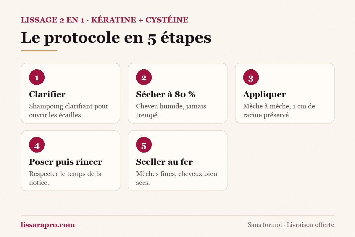 Le protocole du Lissage 2 en 1 Lissara en 5 étapes