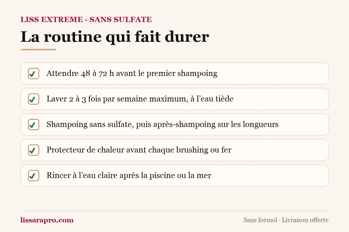 La routine d’entretien qui fait durer un lissage brésilien