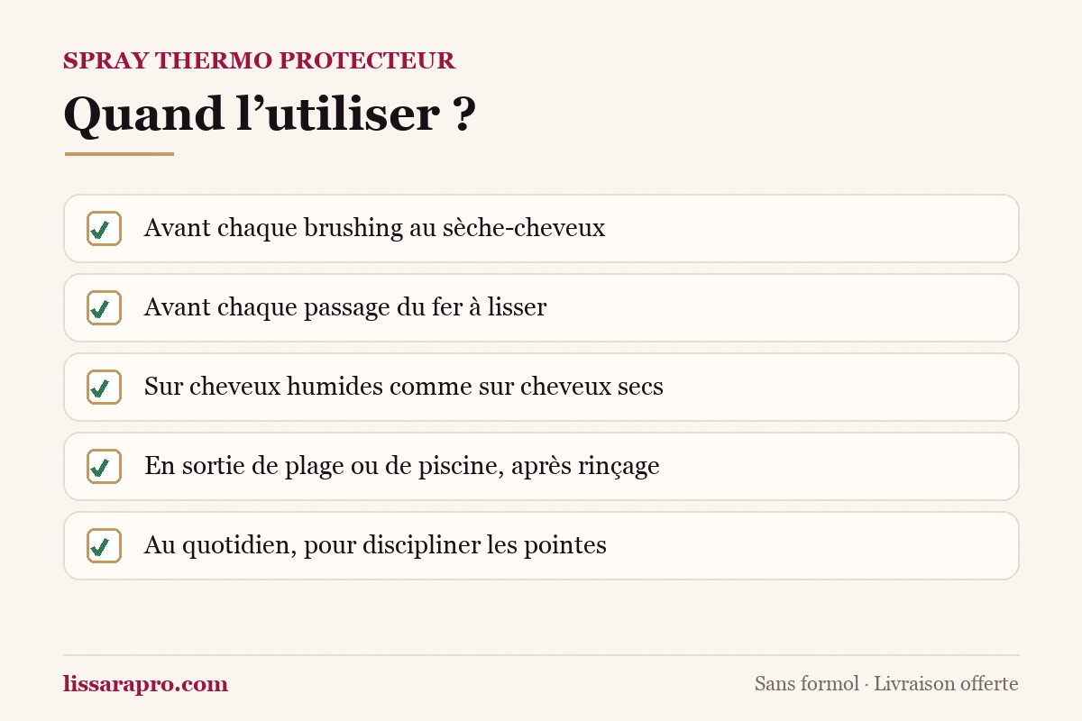 Quand utiliser le spray thermo-protecteur Lissara