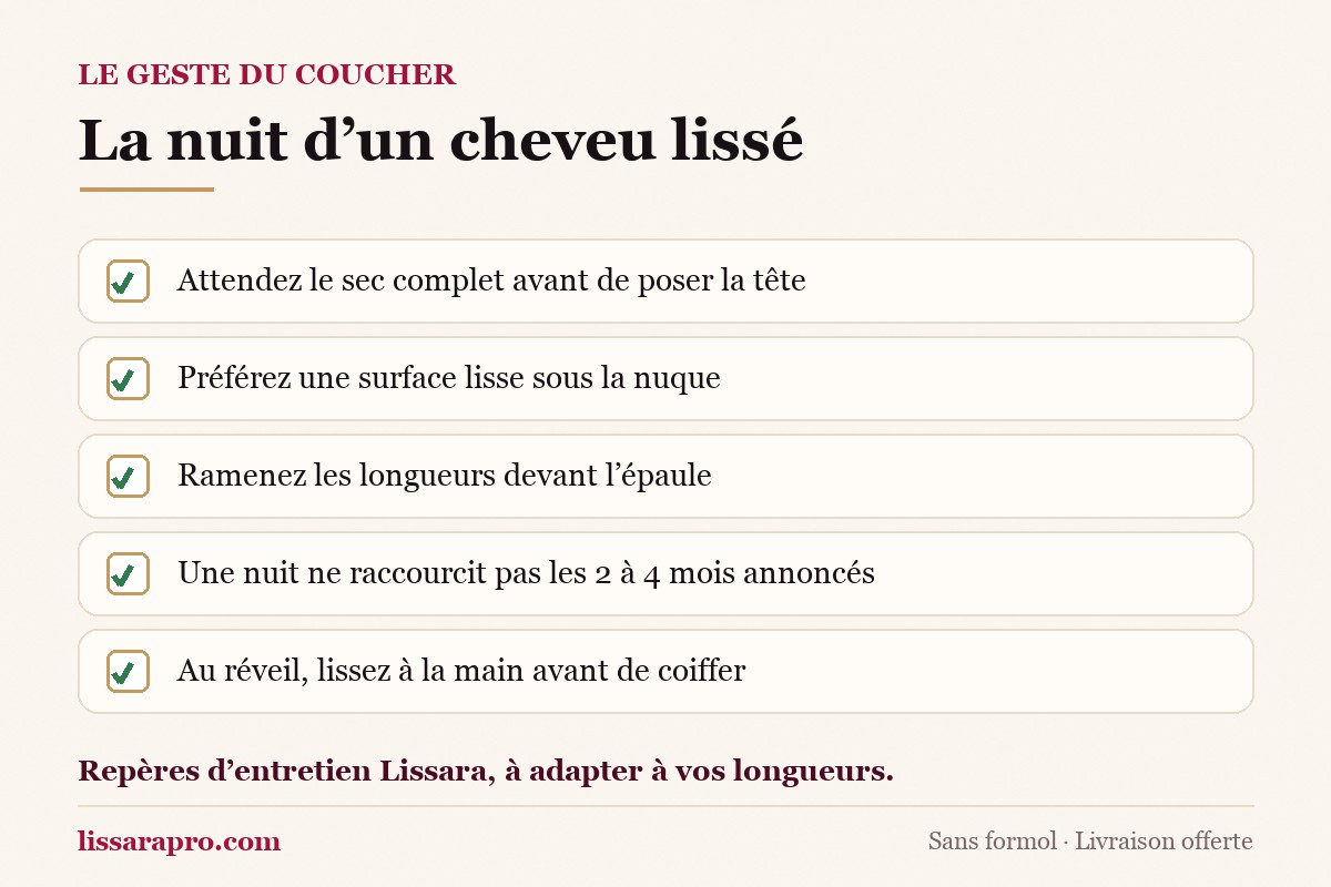Cinq repères pour passer la nuit avec des cheveux lissés