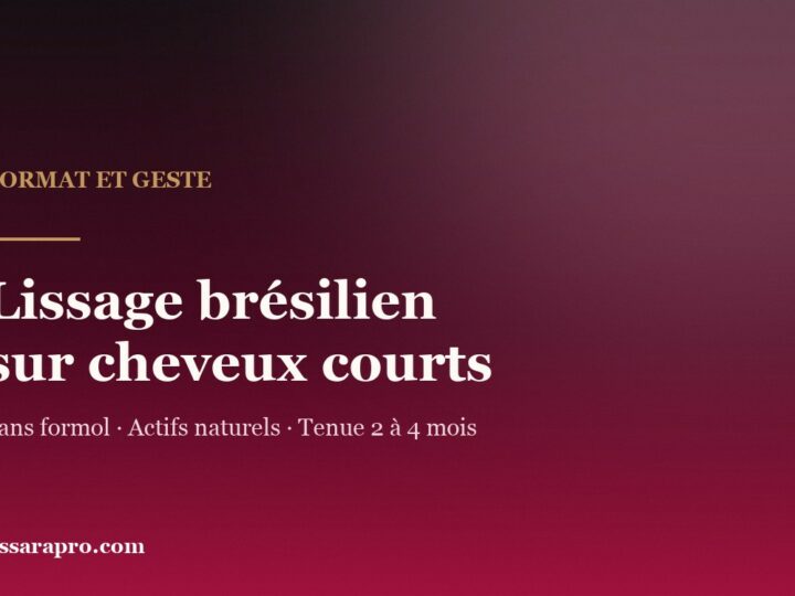 Lissage brésilien sur cheveux courts : format et geste